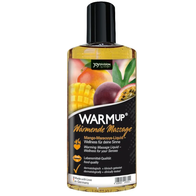 Joydivision · WARMup, huile de massage chauffante mangue et maracuja 150 ml — photographie du produit