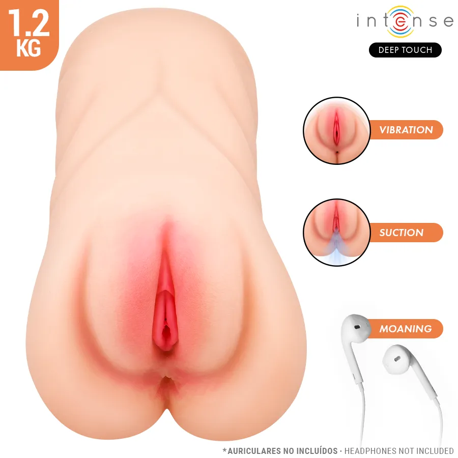 Intense · Krista masturbateur vaginal avec succion, vibration et effet vocal 1,2 kg — photographie du produit