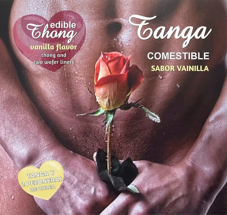 Diverty Sex · String homme + 2 nipple azyme vanille /es/pt/en/fr/it/ — photographie du produit