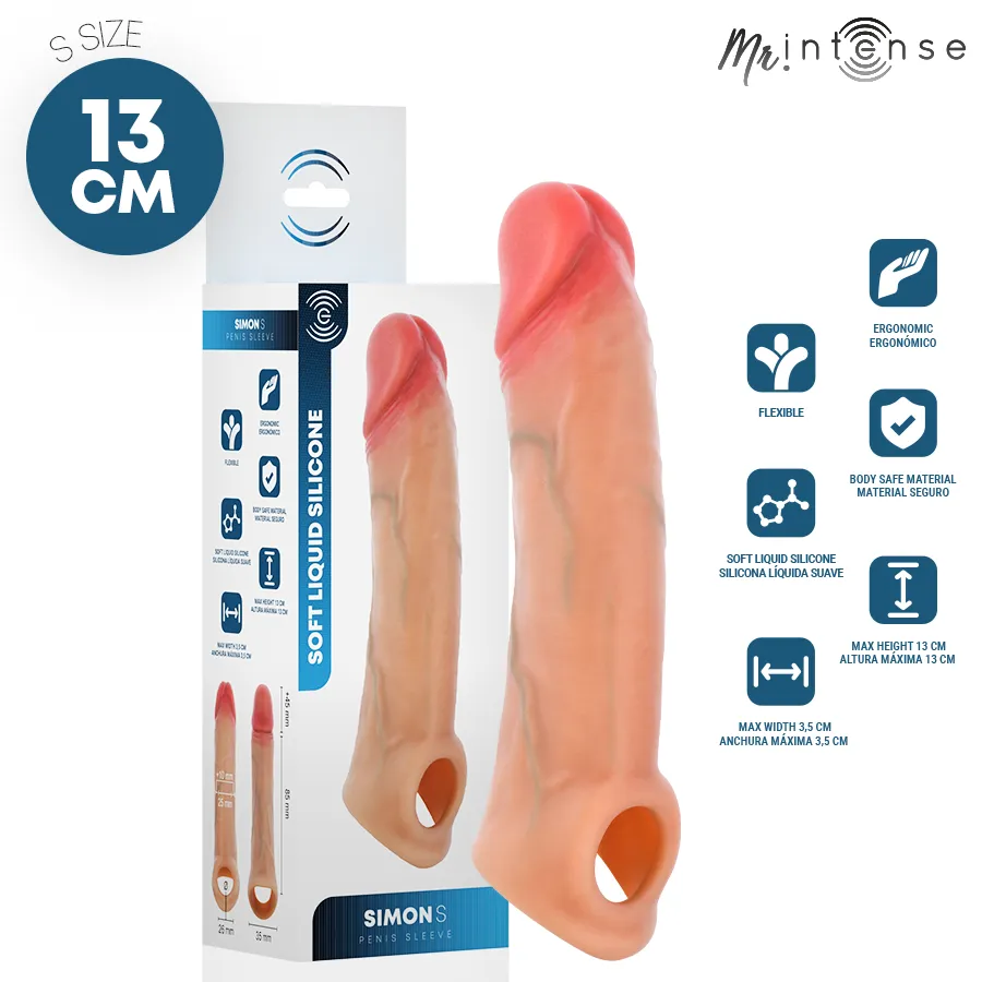 Mr. Intense · Mr intense - simon s protection pénale en silicone 13 cm -ø- 4 cm — photographie du produit