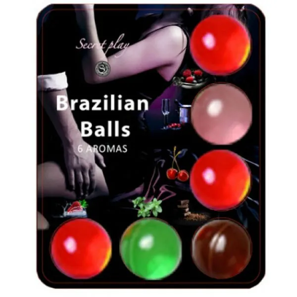 Secretplay · Balles brésiliennes lubrifiant hot balls 6 unités — photographie du produit