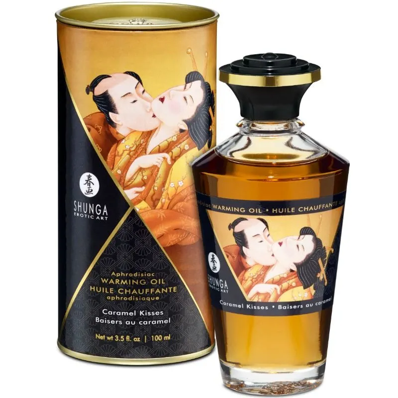 Shunga · Huile de massage chauffante caramel 100 ml — photographie du produit
