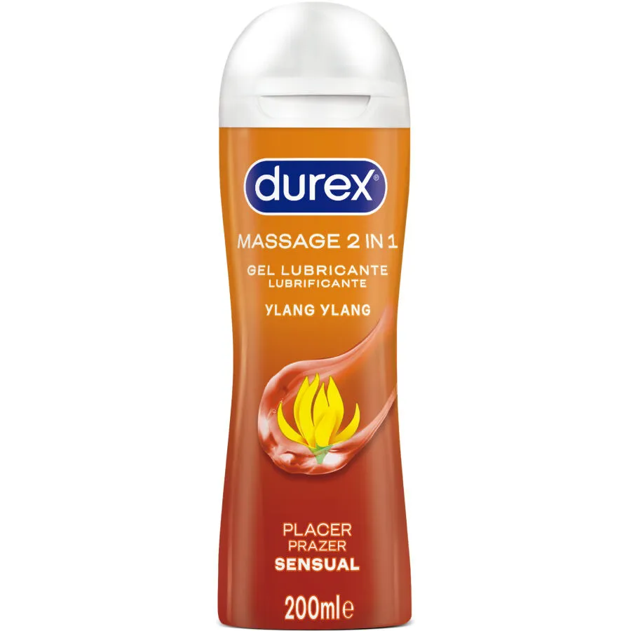 Durex · Gel de massage et lubrifiant 2 en 1 ylang-ylang 200 ml — photographie du produit