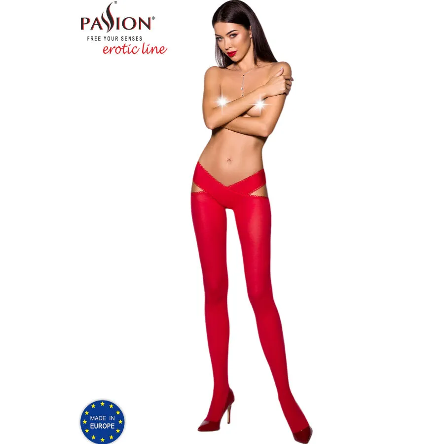Passion · Tiopen 005 collant rouge 1/2 60 den, taille 1/2 — photographie du produit