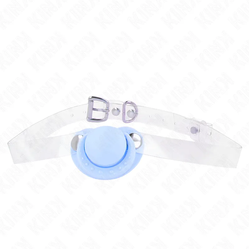 Kink · Gag en forme de sucette bleu clair 5,5 x 4 cm ajustable 43-60 cm — photographie du produit