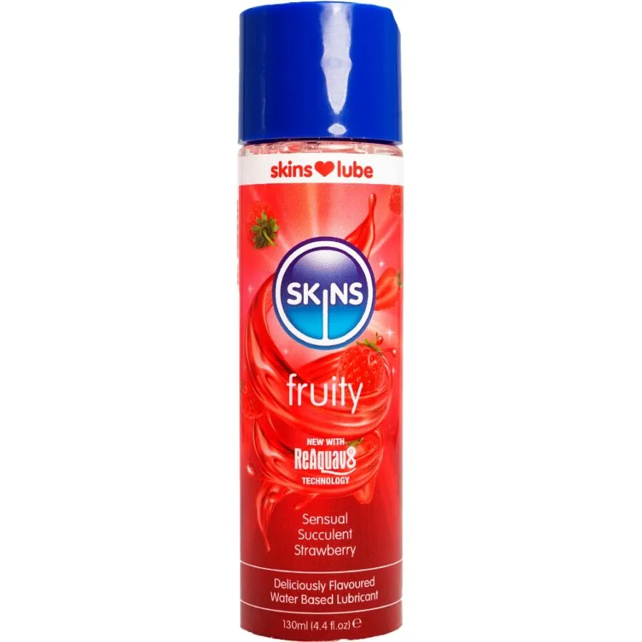 Skins · Lubrifiant fruité à base d'eau fraise 130 ml — photographie du produit